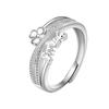 Women's Double Layer Rotating Ring Anxiety Relief Stress Reducer Simple Band Spinner Jewelry For Calming And Relaxation