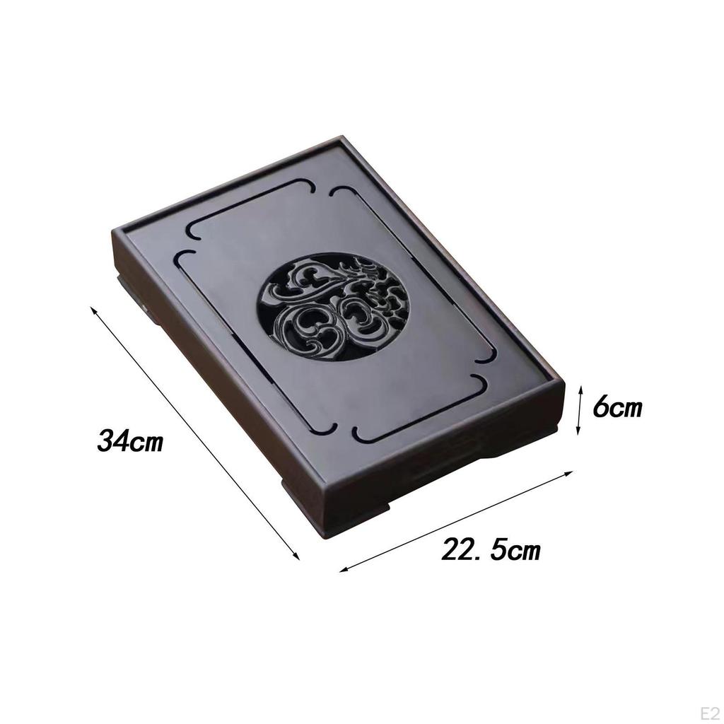 Kungfu Tea Tray Board Dry Foam Polished Surface Rectangular Ornament Multipurpose