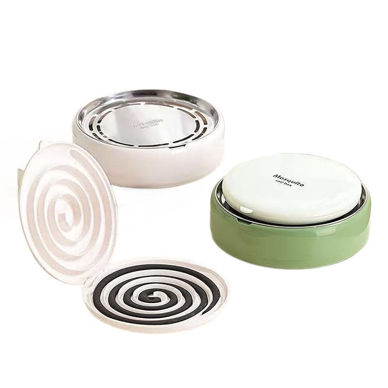 Anti-Mosquito Mosquito Coil Holder Stable Base With Tray Mosquito Coil Bracket Heat-Resistant Sandalwood Incense Burner Patio