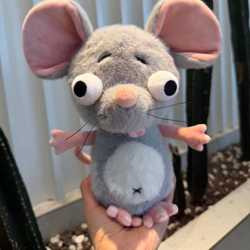 40cm Niedliches Plüschtier Maus Mit Großen Lustigen Ohren. Süße Mauspuppe. Ideales Geschenk für Kinder als Festival- oder Geburtstagsgeschenk 40cm