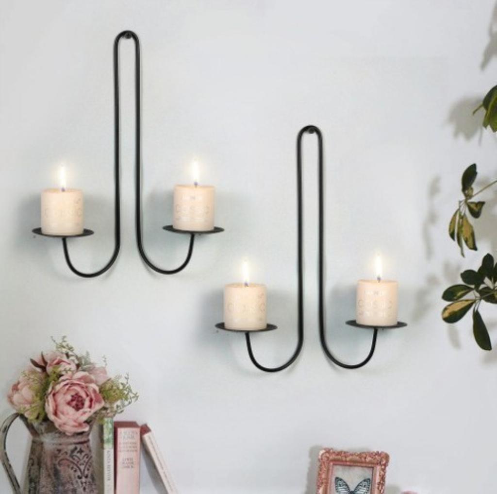 Candlestick Iron Art Living Room Home Wall-mounted Candle Placement Candlestick