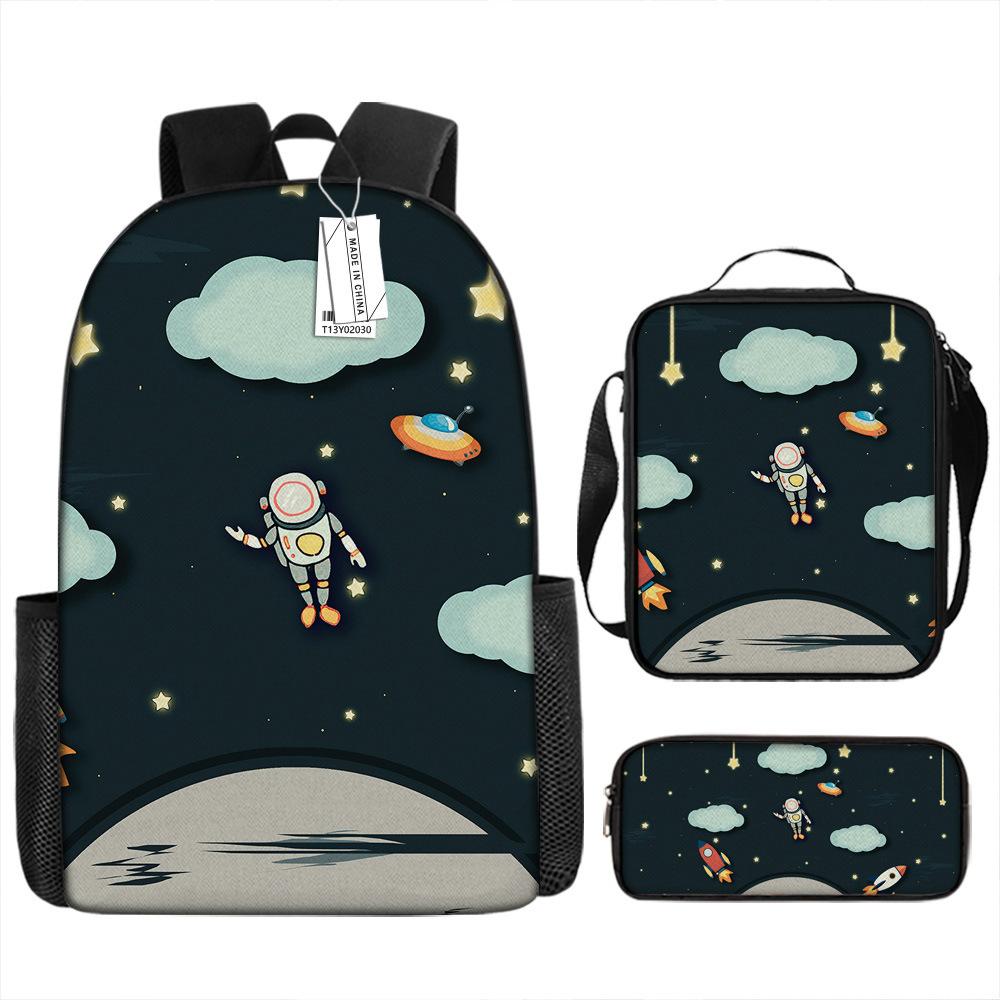 New astronaut schoolbag, boys, primary school students, grades 3 to 6, handsome and lightweight, junior high school students, backpack, large capacity