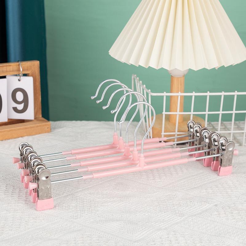 Thickened Anti-slip Trouser Rack Anti-slip and Traceless Trouser Clips Multi-functional Extendable Skirt Clip Rack with Clips
