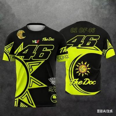 2025 Nové č. 46 Valention Rossi Nadšenec Motorsport Pánské Dětské Památeční Letní Móda Prodyšné Tričko Grafická Trička