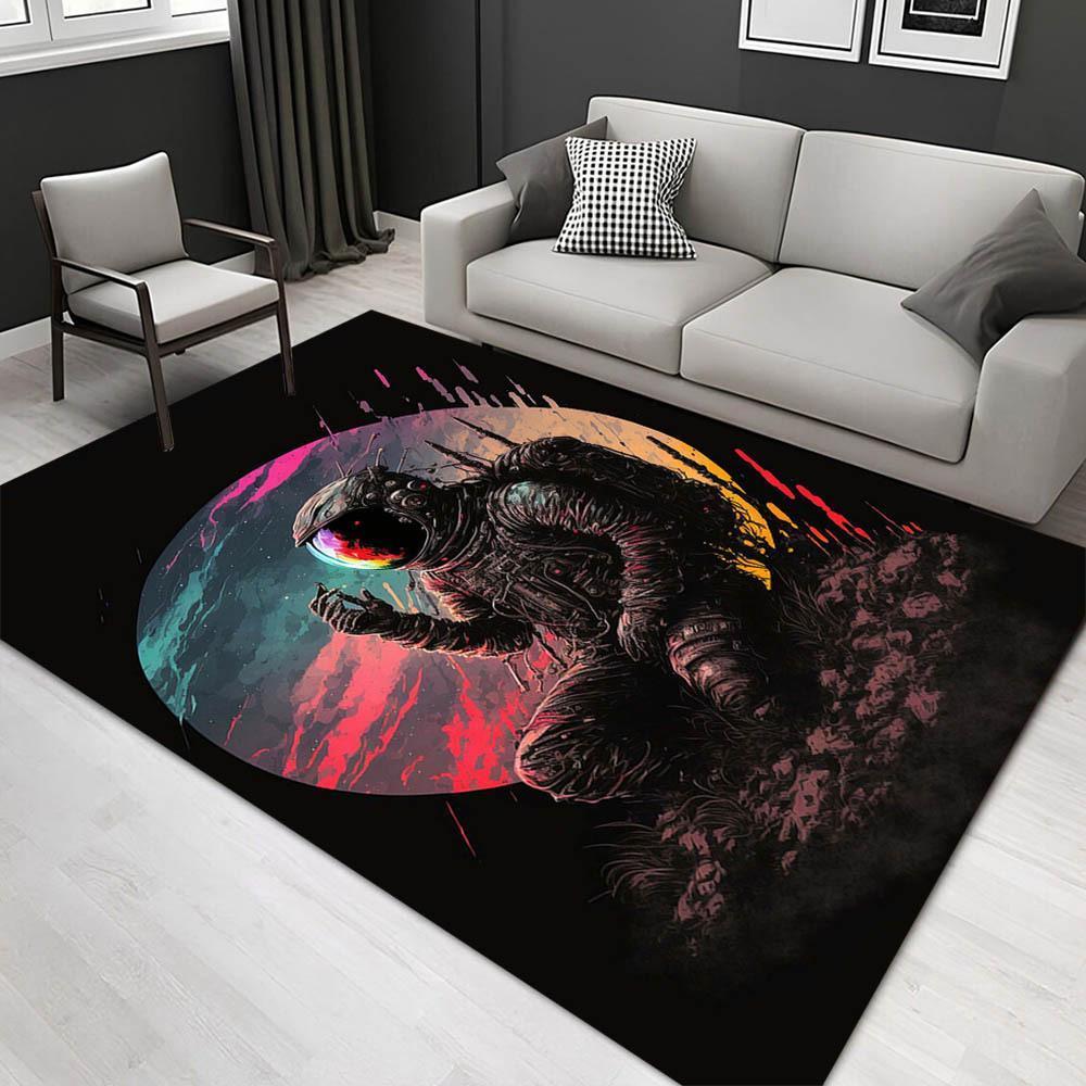 

1pc 1371538117Pattern Carpet, Area Rug For Living Room Bedroom Room Bed Chair Laundry Entryway Corridor Yard Non-slip Outdoor Camping Rug Fl 60cm by 90cm