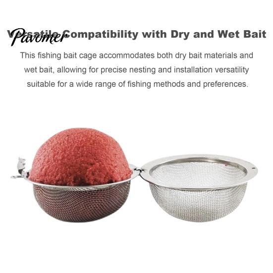 Portable Fishing Bait Holder Stainless Steel Cage Fine Mesh Solid Lure Fish Gathering Ball Carp Accessories Enthusiasts Gift Fast