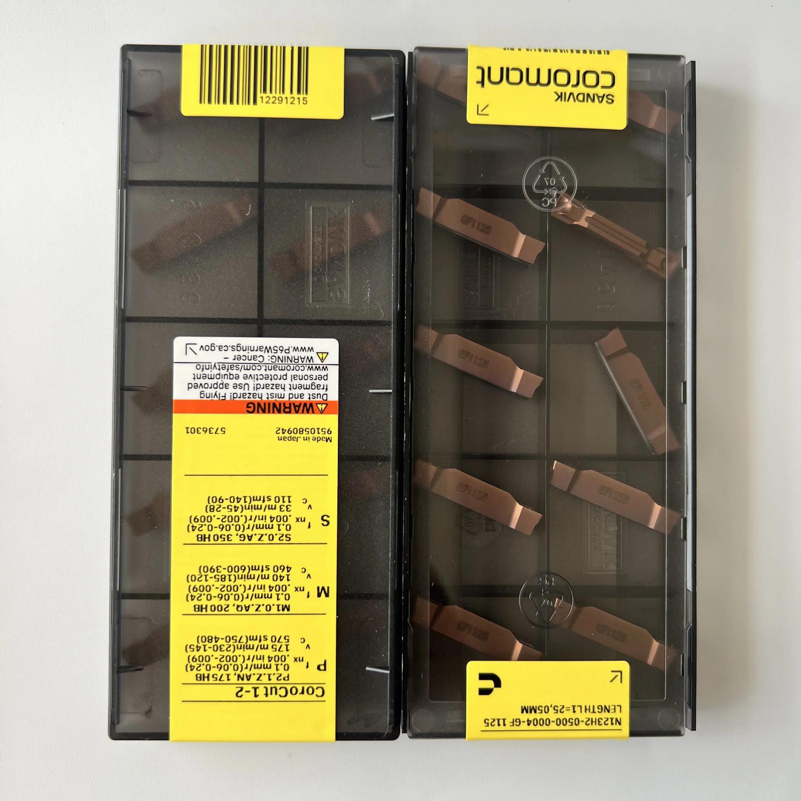 

SANDVIK / N123H2-0500-0004-GF 1125 / Industrial indexable Carbide Inserts 10 Pcs