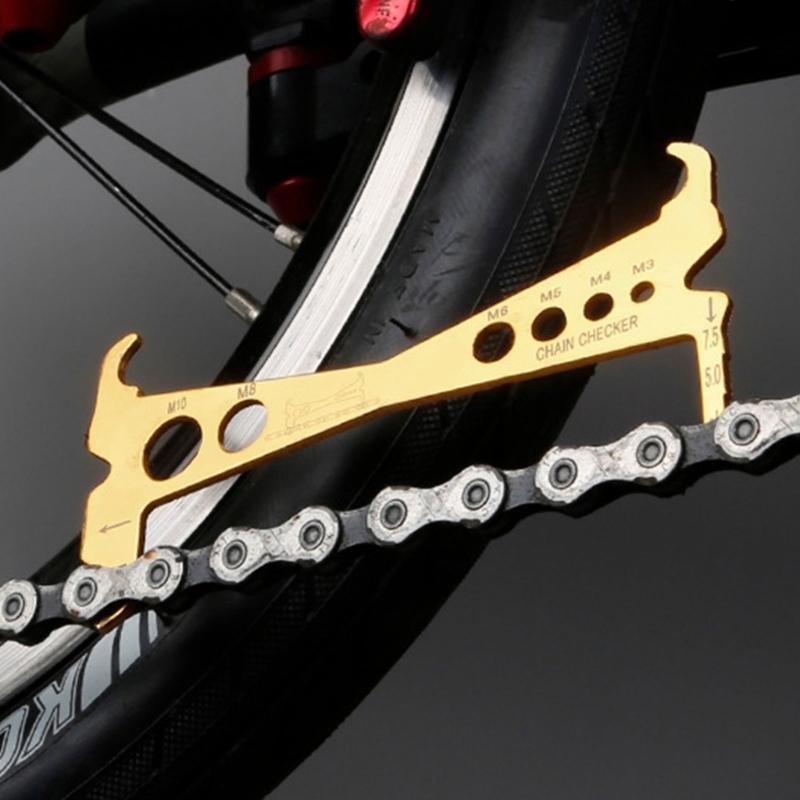 1/2pcs Bicycles Chain Checker Road Bike Chain Wear Indicators Gauge Measuring Ruler Tool Bicycles Chain Repair Tool