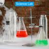 PATIKIL Erlenmeyer Flasks, Set of 8, 250ml/8oz, Narrow Mouth, Graduated, Borosilicate Glass, for Chemistry, Science, and Laboratory Use
