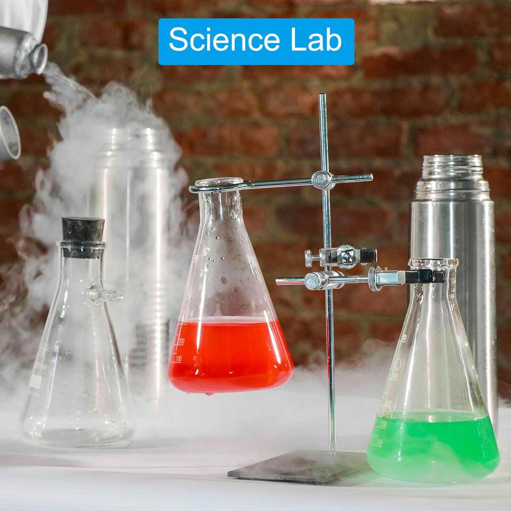 PATIKIL Erlenmeyer Flasks, Set of 8, 250ml/8oz, Narrow Mouth, Graduated, Borosilicate Glass, for Chemistry, Science, and Laboratory Use