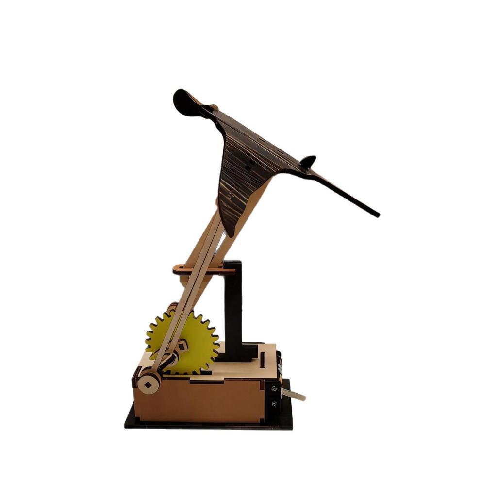Artisan Wooden Manta Ray Automaton – Handcrafted Mechanical Fish Model.