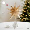 Champagner Weiß Eisenkunst Leuchtender Weihnachtsbaumspitze Stern
