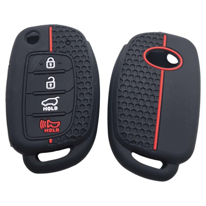 Silicone Protective Case for Hyundai Tucson/Santa Fe IX45 3+1 Button Folding Remote Key