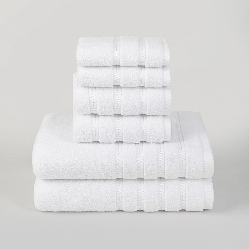Plain Cotton Six-piece Set of Towels 22 Towels 2 Square Towels Can Be Embroidered