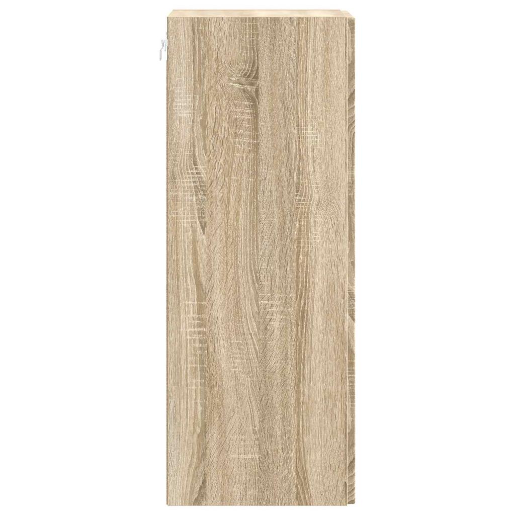 Wall Mounted Cabinet in Sonoma Oak Finish 33 x 34.5 x 90 cm Particleboard