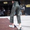 Women's High Waist Wide Leg Cropped Pants Loose Fit Casual Cotton Summer Trousers