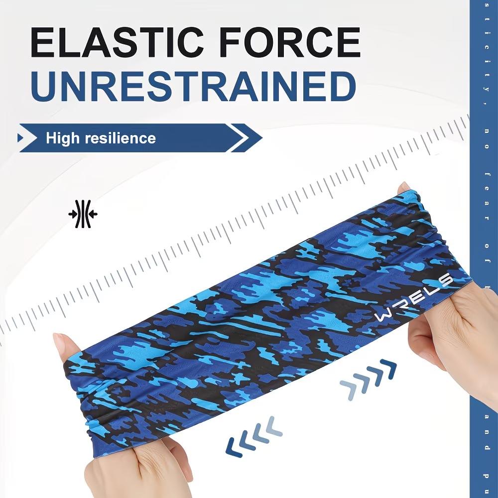 WRELS Summer Sport Headbands Breathable Fitness Sweatband Non Slip Elastic Tennis Headband Men Woman Soft Yoga Sweat Hair Bands