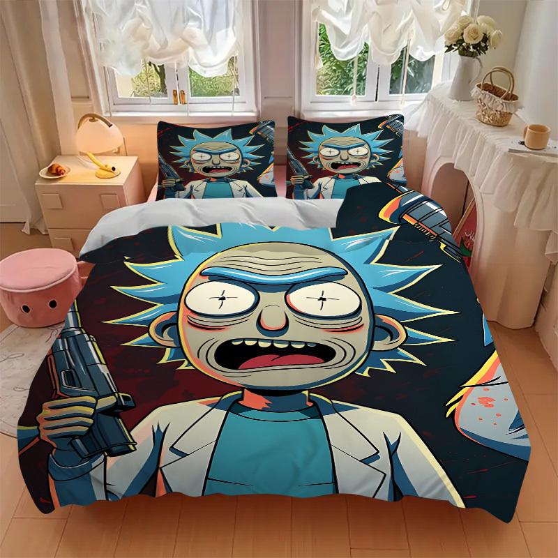 3pcs Rick Sanchez Duvet Cover Set (1 Duvet Cover + 2 Pillowcases, No Core) - Comfortable, And Breathable Bedroom Decoration yy251104050