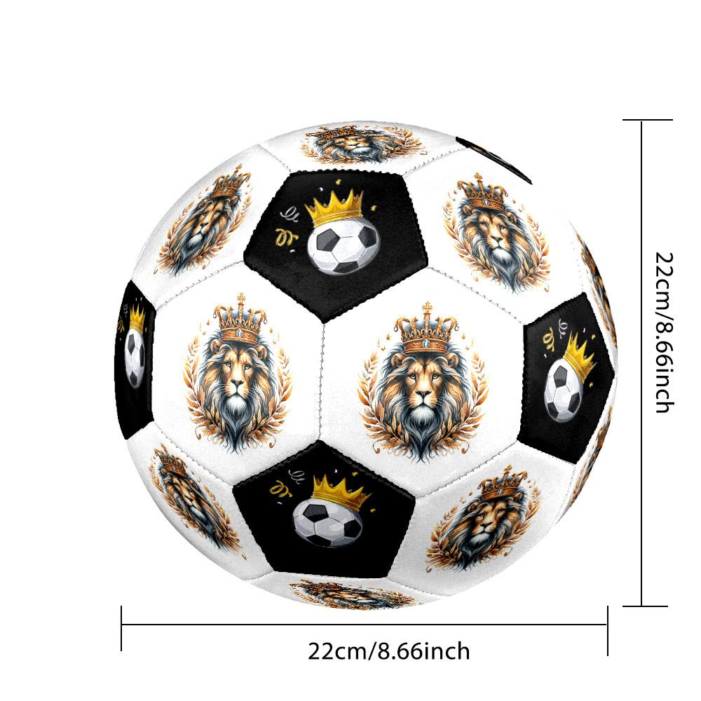 Royal Lion Majesty Soccer Ball Celebration Size 5 Football Machine Sewn Indooroutdoor Training And Matches Ideal For Soccer Enthusiasts Perfect