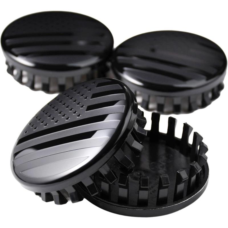 Set of 4 for Chevrolet 3 1/4 inches=83mm Blackout HubCap fit Most 18"and20"and22" Rims for Suburban Silverado Tahoe and GMC Sierra Yukon Denali