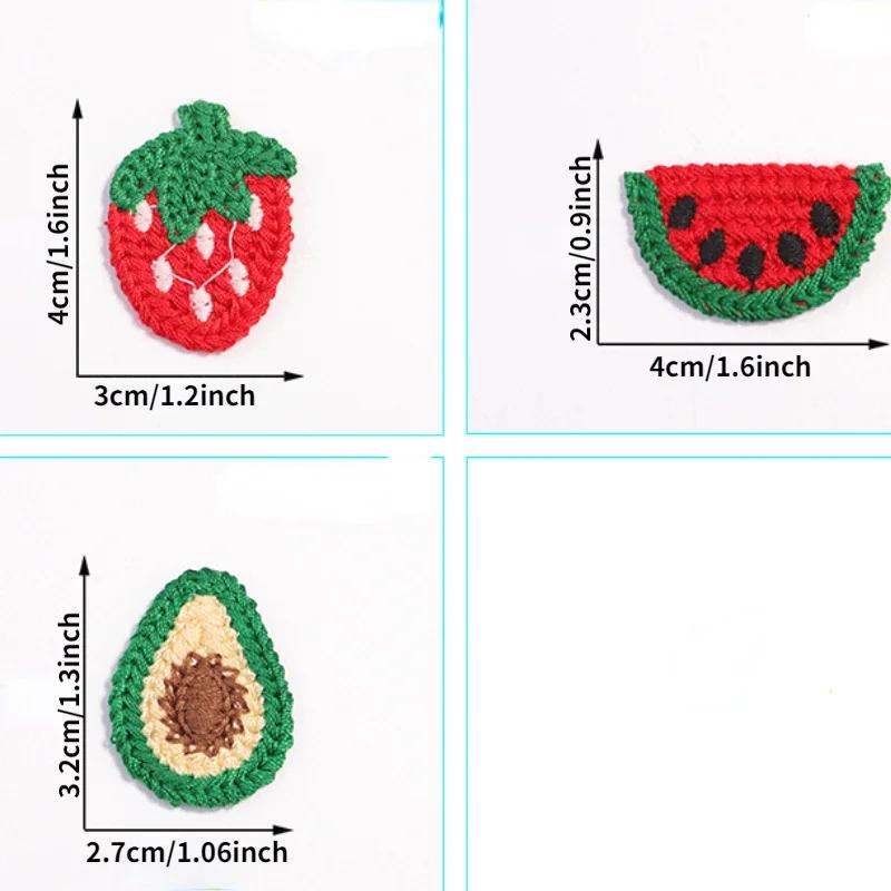 10PCS Lovely Fruit Embroidery Cloth Patch Lace Patch Hairpin Decorative Accessories Clothing Embroidery Decal Fruit Cloth Patch