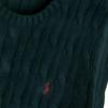 Maglione Polo Ralph Lauren Tinta Unita Ricamo Equestre Maglia Cavo Maglione Bambino Verde Scuro 323702674-055