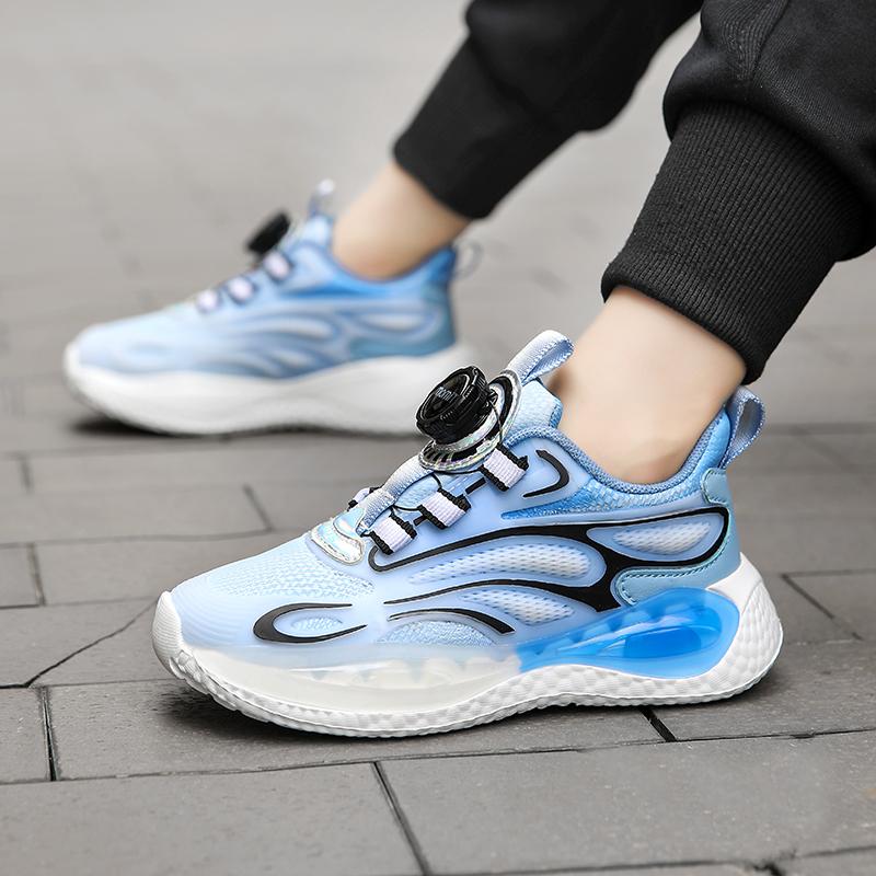28-40 Children's Large Lightweight Breathable Fashionable Double Mesh Sports and Leisure Shoes Outdoor Running Shoes