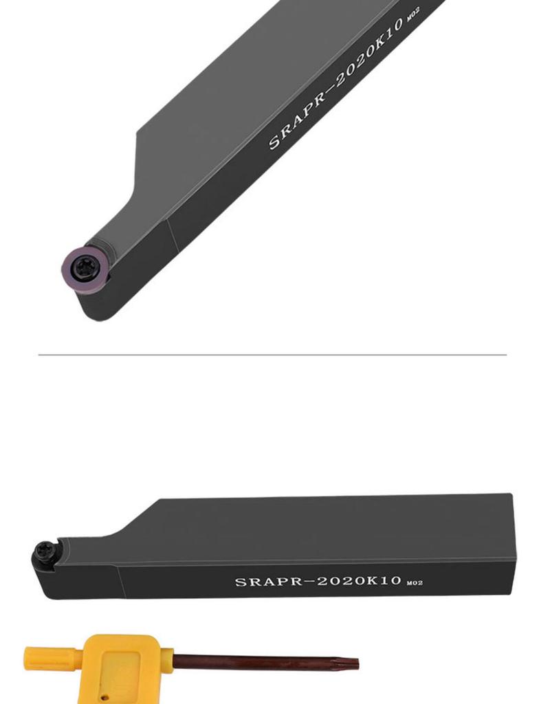 90° Circular Arc CNC Tool Holder SRAPR1616H08/2020K10T3 - Spherical Insert for Outer Diameter Lathe.
