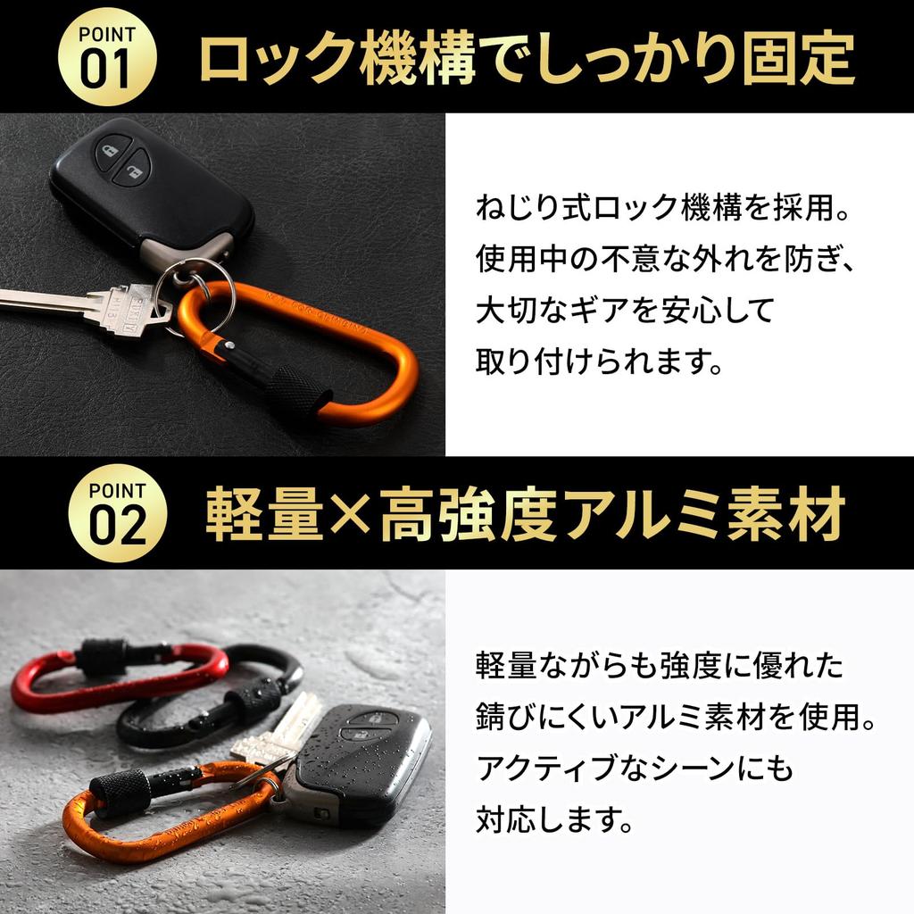 [SasuGadget] Sasu Gadget Lock Carabiner Small Lightweight Outdoor Camping Fishing