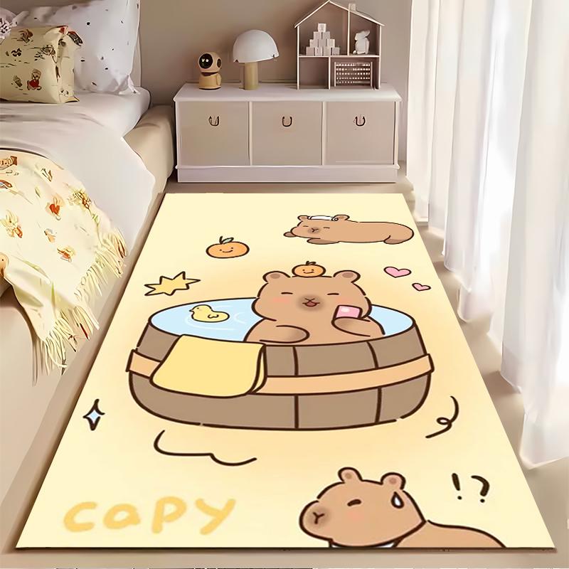 Cute Bear Cartoon with Citrus Suitable for Use As an Anti-slip Game Mat for Living Room and Bedroom Sofas
