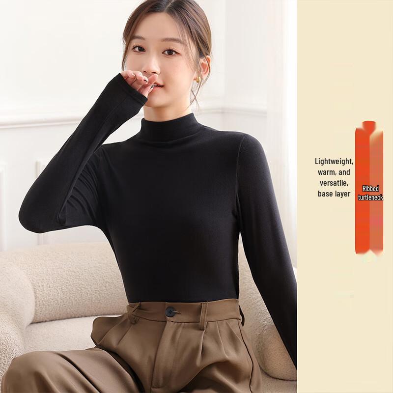 Xueqiman Women's Semi-High Collar Base Layer Top