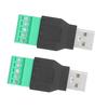 2 Buc. Mufă USB Tată la Conector Adaptor Terminal cu Șurub cu 5 Pini