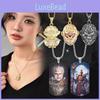 Steel Exquisite Titanium Black Myth Wukong Pendant Necklace For Unisex With Design Stunning