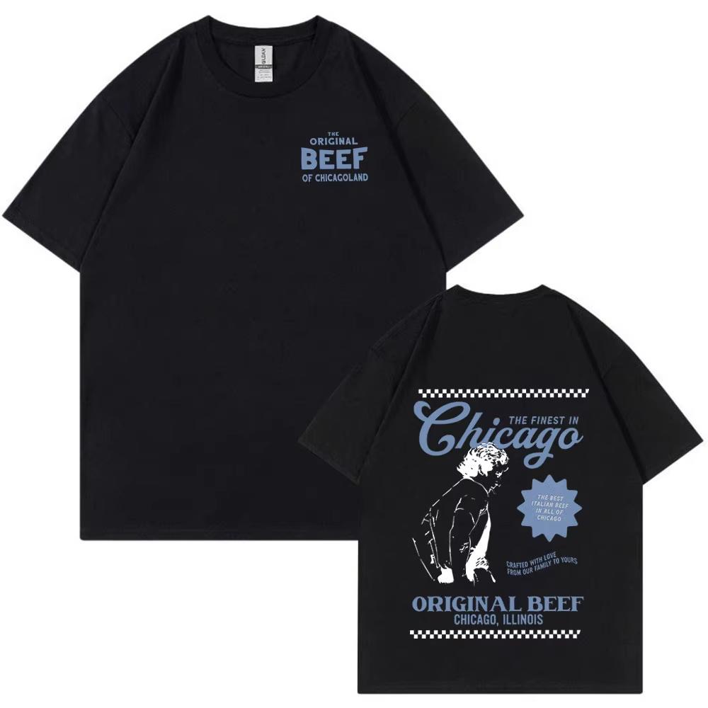 The Bear TV Series Jeremy Allen Tshirt The Original Beef of Chicagoland Tshirt Unisexs Clothing Womens 2026 Summer New T Shirt S