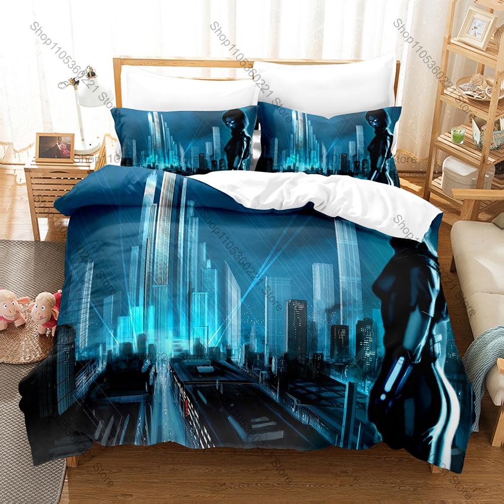 Stolen Anya Romanov Futuristic Cat Burglar Forge City Stealth Action Game HD Print Bedding Set Duvet Cover + 2 Pillowcases