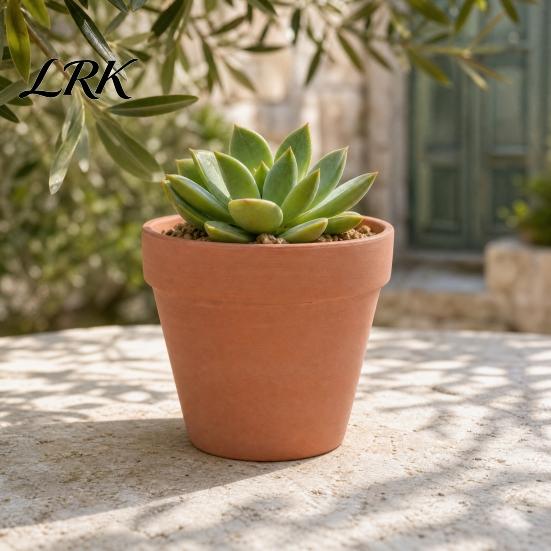 Terracotta Flowerpot Flowerpot, Clay Plant Pot with Drainage Hole, Porous Indoor Outdoor Planter for Plants Succulents Cacti Herbs Crack Resistant