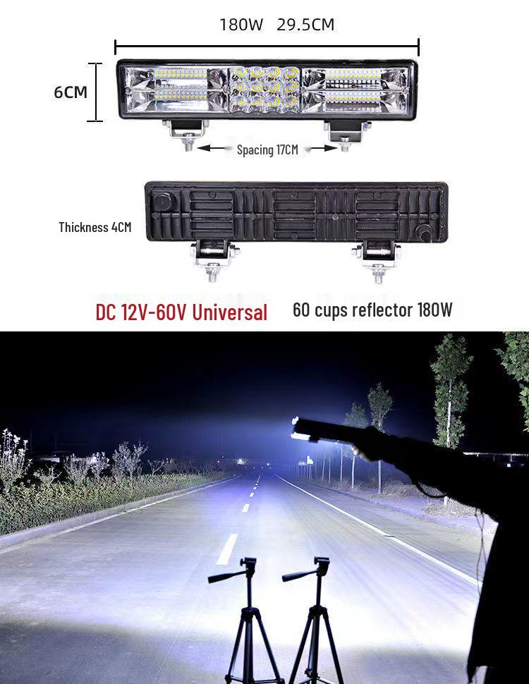 Compatible LED Strip, Headlight & Spotlight for 12V/24V Vehicles - Ideal for Cars & Trucks