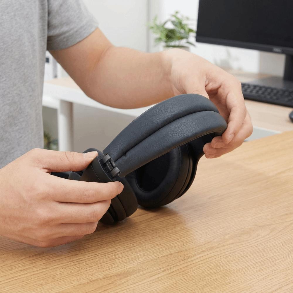 2PCS Protein Leather Replacement Headband Pad Black High Elasticity Headband Cushion Pad Easy Installation for WH-XB910N