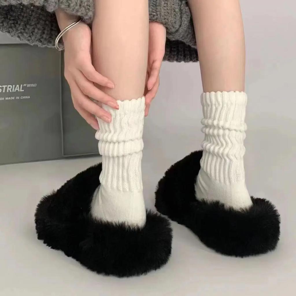 1/3 Pairs Fashion Cool Lolita Woman Cute Warm Socks Set Female Lady Autumn Winter Knitted Long Black White Socks For Women Sport