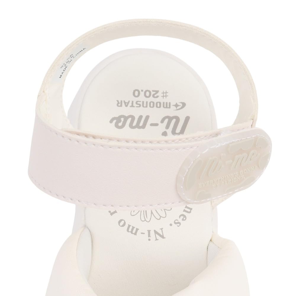 Moonstar NM J132 2E Girls' Sandals, Off-White, 19.0 Cm,