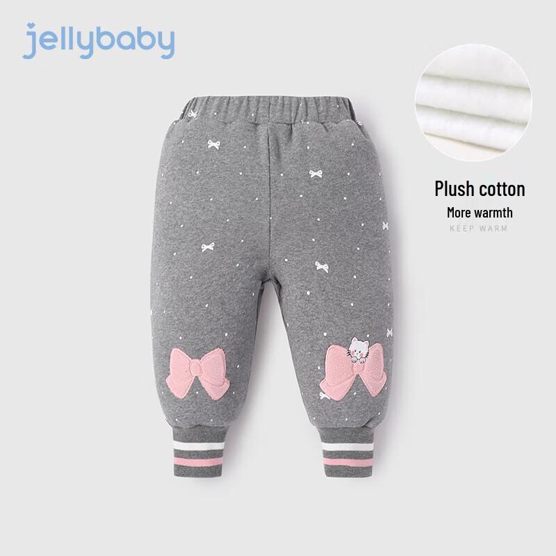 

Зимние спортивные штаны JELLYBABY для девочек с плюшевой подкладкой и бантом 110