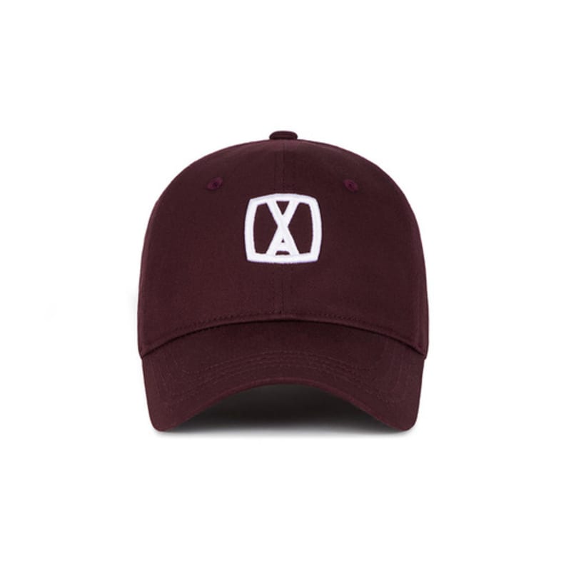 VARZAR VA 3D Square Ball Cap red Bean