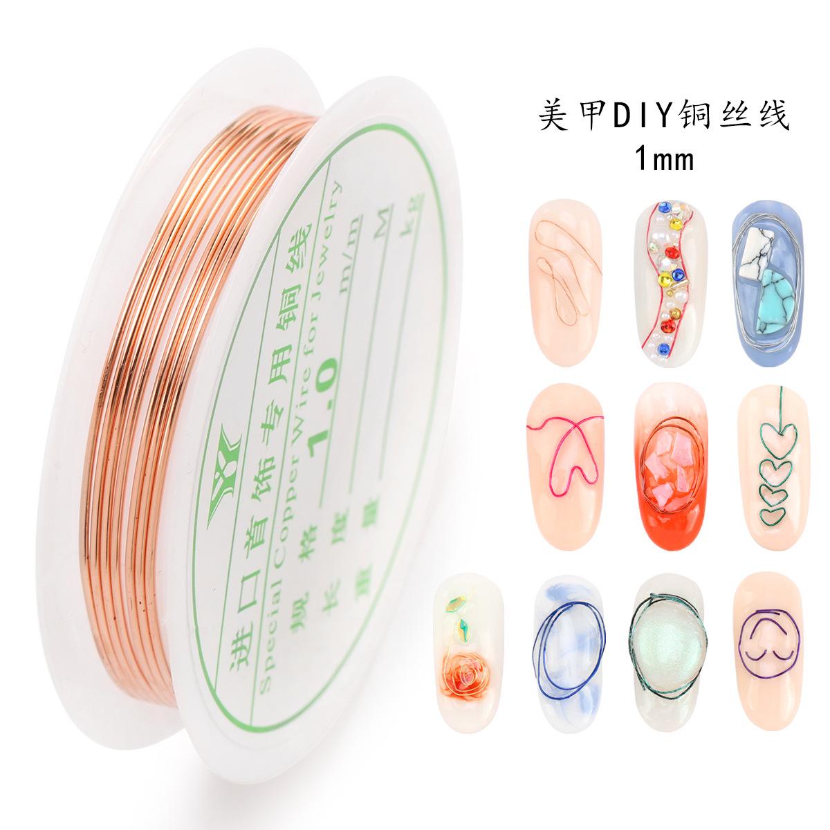 

Украшения из медной проволоки для нейл-арта, ручная работа, медная проволока, золото, серебро, цвет «сделай сам», украшения для нейл-арта, украшения в стиле барокко