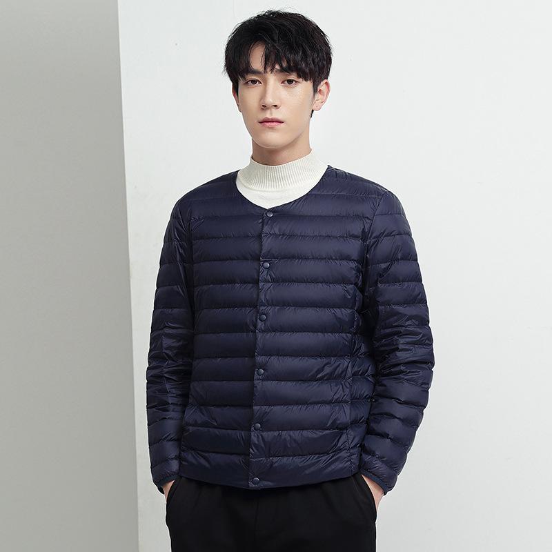 Autumn and winter light down vest men versatile wear down jacket inside and outside warm vest liner collar casual coat men