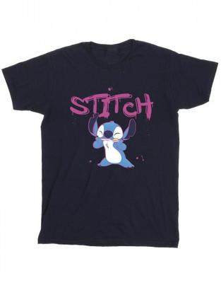 Girls Lilo And Stitch Graffiti Cotton T-Shirt
