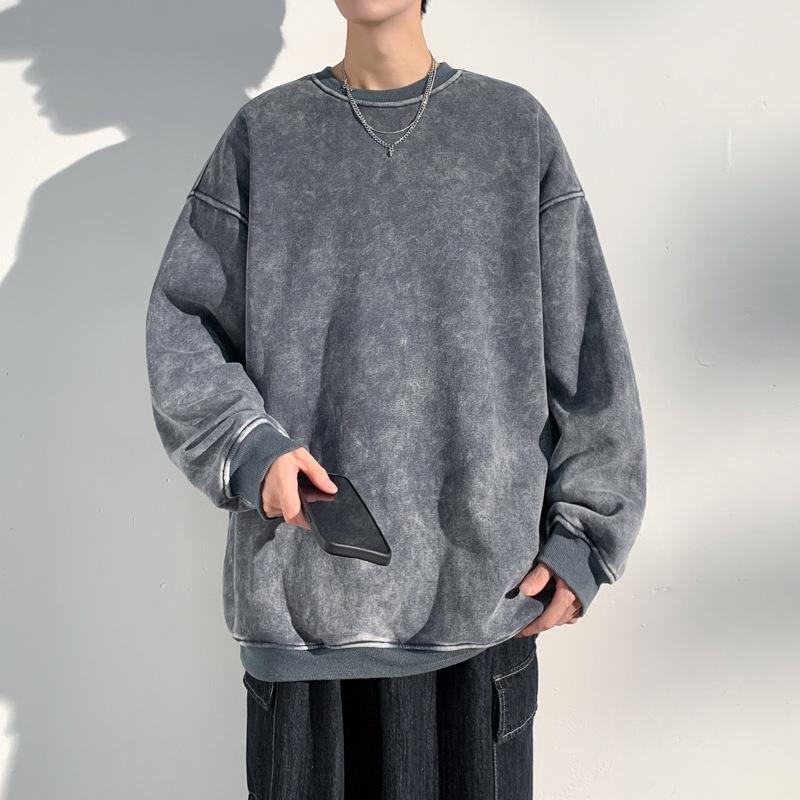 Oversized Sweatshirts Men Women Fashion Couples Crew Neck Vintage Y2K Hoodie Loose Pullover