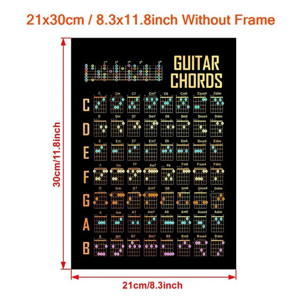 

Гітарні Акорди Класичні Плакати Зображення Настінний Декор Подарунки Офісне Настінне Мистецтво Кімнатний Плакат