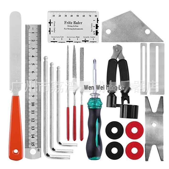 Kit di Strumenti per la Manutenzione della Chitarra e il Cambio delle Corde (W005)