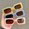 Rectangular Frame UV400 Sunglasses Outdoor Ultraviolet Eyewear for Men Women Vintage New Candy Color Square Sun Glasses Ladies