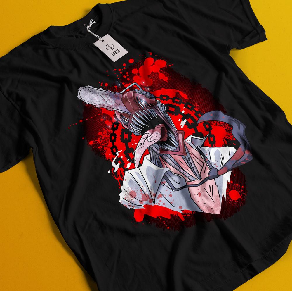 

Футболка Человек-бензопила СИЛА Аса Аки Аниме Дэнджи Футболка Макима Футболка Все размеры M